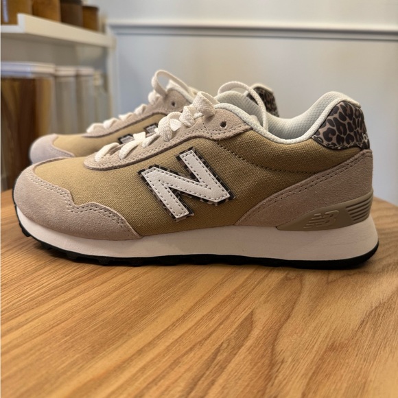 New Balance 515 Tan and White Sneakers - Picture 2 of 11
